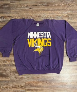 Vintage NCAA 80s Minnesota Vikings Trench Sweatshirt T-shirt - Ideal Gift for NFL Fans