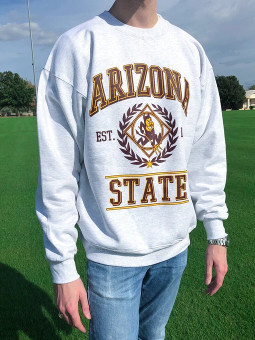 Vintage NCAA Arizona State Sun Devils EST 1885 Logo Sweatshirt - Unisex Tee Sweater Hoodie - Image 2