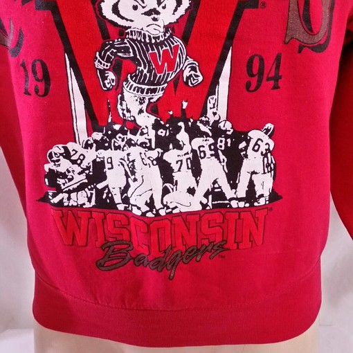 Vintage NCAA College Game Day Gear: 1994 Wisconsin Badgers Rose Bowl Sweatshirt - Image 3