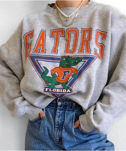 Vintage NCAA Florida Gators Mascot Sweatshirt, University of Florida Hoodie Shirt Gifts for NCAA Fans in a Classic Style