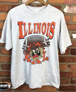 Vintage NCAA Illinois Fighting Illini Looney Tunes Shirt with Unisex Style for Fans