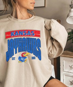 Vintage NCAA Kansas Jayhawks Logo Sweatshirt, Basketball Fan Shirt Hoodie