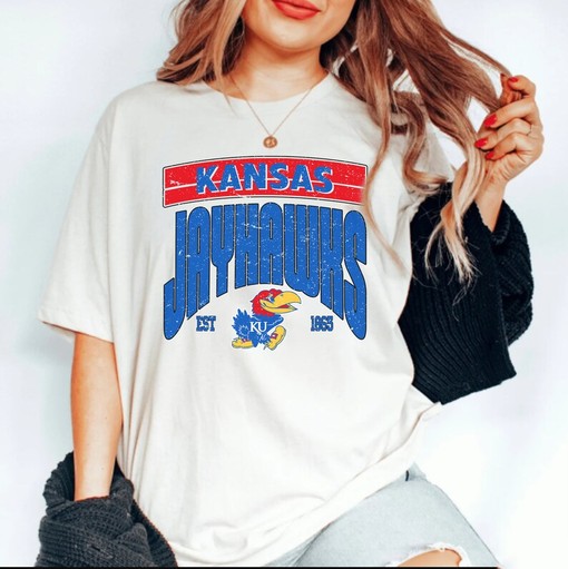 Vintage NCAA Kansas Jayhawks Logo Sweatshirt, Basketball Fan Shirt Hoodie - Image 3