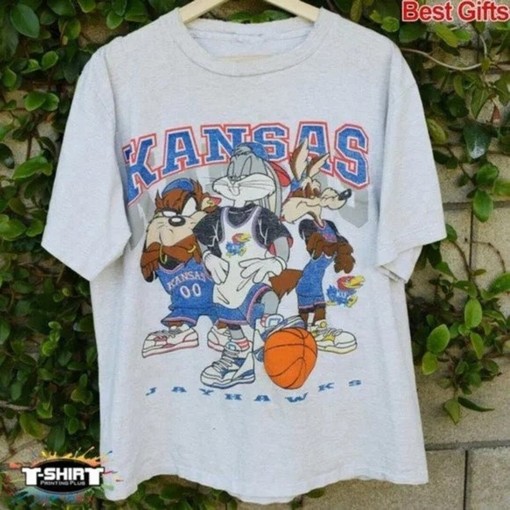 Vintage NCAA Kansas Jayhawks Looney Tunes Shirt, College Apparel