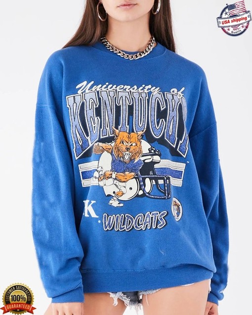 Vintage NCAA Kentucky Wildcats Football Sweatshirt, Unisex NCAA Shirt