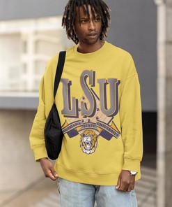 Vintage NCAA LSU Tigers Big Logo Sweatshirt and Hoodie - Perfect for NCAA Fans