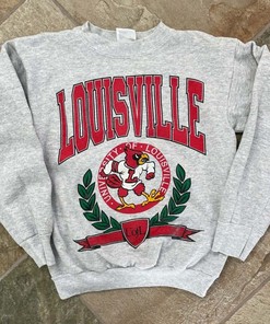 Vintage NCAA Louisville Cardinals Logo Sweatshirt and College Shirt