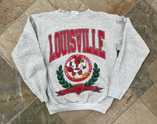 Vintage NCAA Louisville Cardinals Logo Sweatshirt and College Shirt
