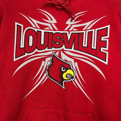 Vintage NCAA Louisville Cardinals Pullover Hoodie, NCAA Louisville Cardinals Sweater Pullover Hoodie - Image 2