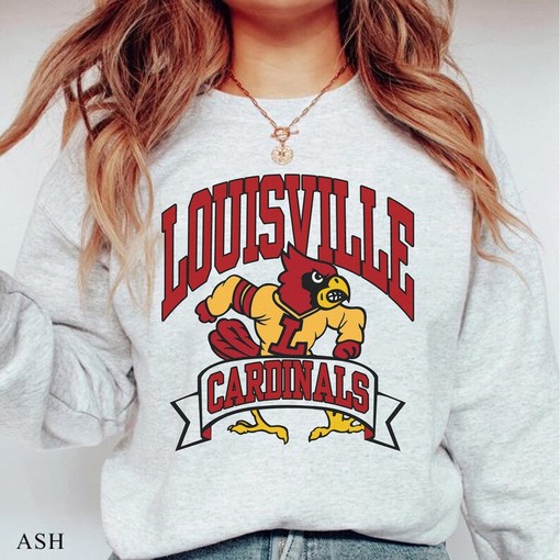 Vintage NCAA Louisville Cardinals Shirt with Athletic Department and Logo Sweatshirt Hoodie for Fans - Image 2