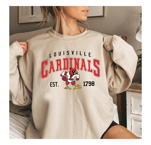Vintage NCAA Louisville Cardinals Shirt with EST 1798 Logo Sweatshirt Hoodie for Fans