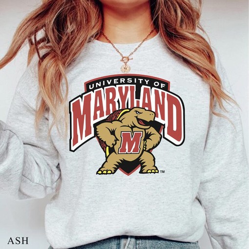 Vintage NCAA Maryland Terrapins Logo Sweatshirt, University of Maryland Shirt - Unisex Shirt - ncaa shirts - Image 2