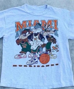 Vintage NCAA Miami Hurricanes Looney Tunes T-Shirt - Miami Hurricanes Shirt, University of Miami - vintage ncaa shirts