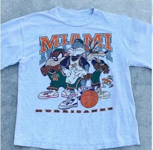 Vintage NCAA Miami Hurricanes Looney Tunes T-Shirt - Miami Hurricanes Shirt, University of Miami - vintage ncaa shirts