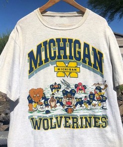 Vintage NCAA Michigan Wolverines Looney Tunes T-Shirt and University of Michigan Shirt - NCAA Shirts for Men and Women