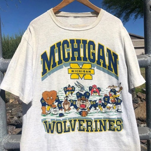 Vintage NCAA Michigan Wolverines Looney Tunes T-Shirt and University of Michigan Shirt - NCAA Shirts for Men and Women