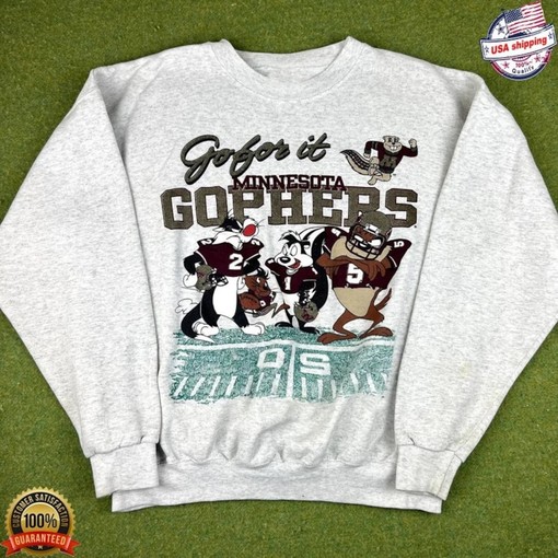 Vintage NCAA Minnesota Gophers Looney Tunes Sweatshirt Hoodie Gifts for Fans