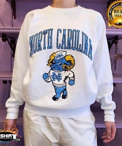 Vintage NCAA North Carolina Tar Heels Mascot Shirt, State University Shirt for UNC Fans and College Students