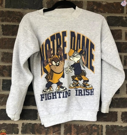 Vintage NCAA Notre Dame Looney Tunes Sweatshirt, NCAA Shirt, Unisex Shirt