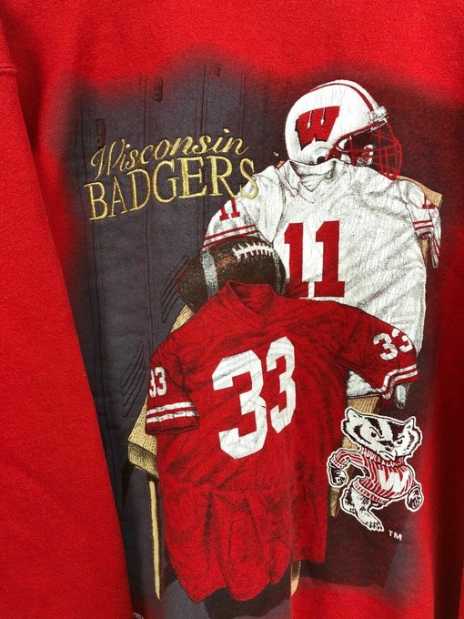 Vintage NCAA Shirts: Must-Have Wisconsin Badgers Mills Crew Neck Sweatshirt - Image 2