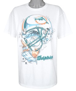 Vintage NCAA Shirts - NFL Miami Dolphins Helmet Signatures T-Shirt 1996 Sweatshirt Hoodie Gift