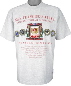 Vintage NCAA Shirts - NFL San Francisco 49ers T-Shirt 1990s Unisex Sweatshirt Sport Shirts