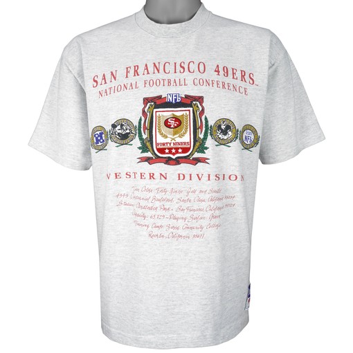 Vintage NCAA Shirts - NFL San Francisco 49ers T-Shirt 1990s Unisex Sweatshirt Sport Shirts