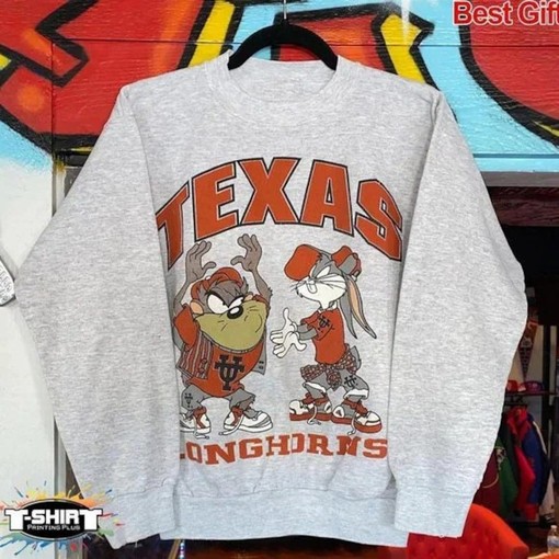 Vintage NCAA Texas Longhorns Looney Tunes Sweatshirt - NCAA Unisex Shirt for Texas Longhorns Fan