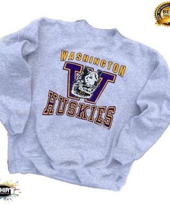 Vintage NCAA Washington Huskies Logo Shirt - For True Fans of NCAA Washington Huskies