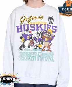 Vintage NCAA Washington Huskies Looney Tunes Sweatshirt - Best For Fans Who Love Unique Designs