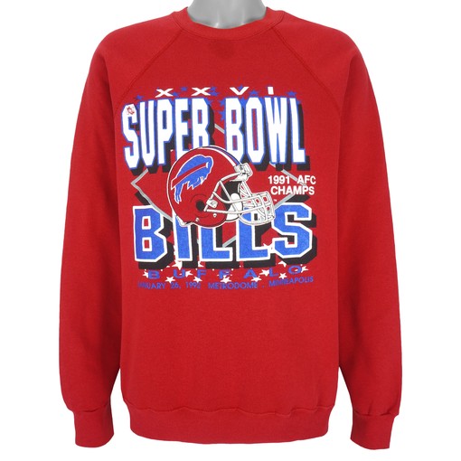Vintage NFL Buffalo Bills Super Bowl 28th Crew Neck Sweatshirt
