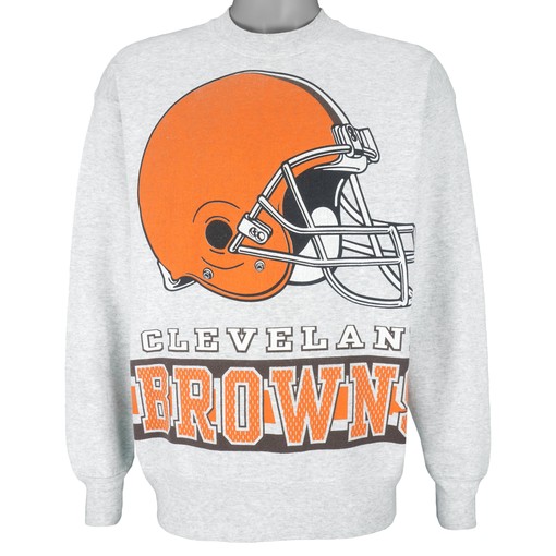 Vintage NFL Cleveland Browns Helmet Crew Neck Sweatshirt