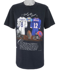 Vintage NFL Cowboys Vs Bills Super Bowl 28th T-Shirt