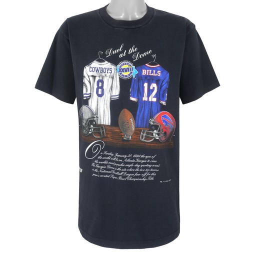 Vintage NFL Cowboys Vs Bills Super Bowl 28th T-Shirt