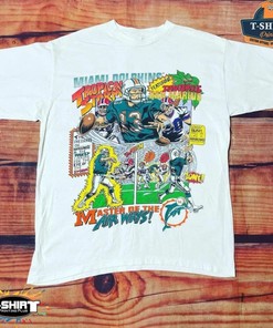 Vintage NFL Dan Marino Miami Dolphins Comic Series T-Shirt - Unisex Shirt - american university t shirt