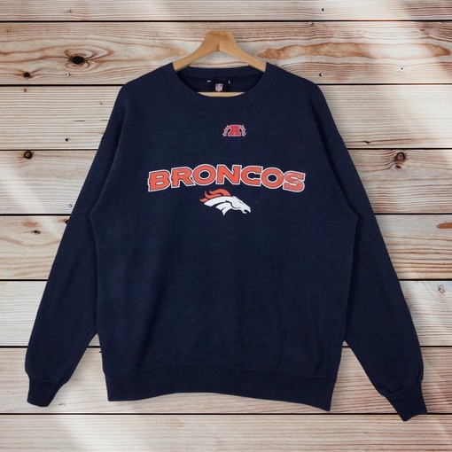 Vintage NFL Denver Broncos Crew Neck Sweatshirt Unisex Clothing