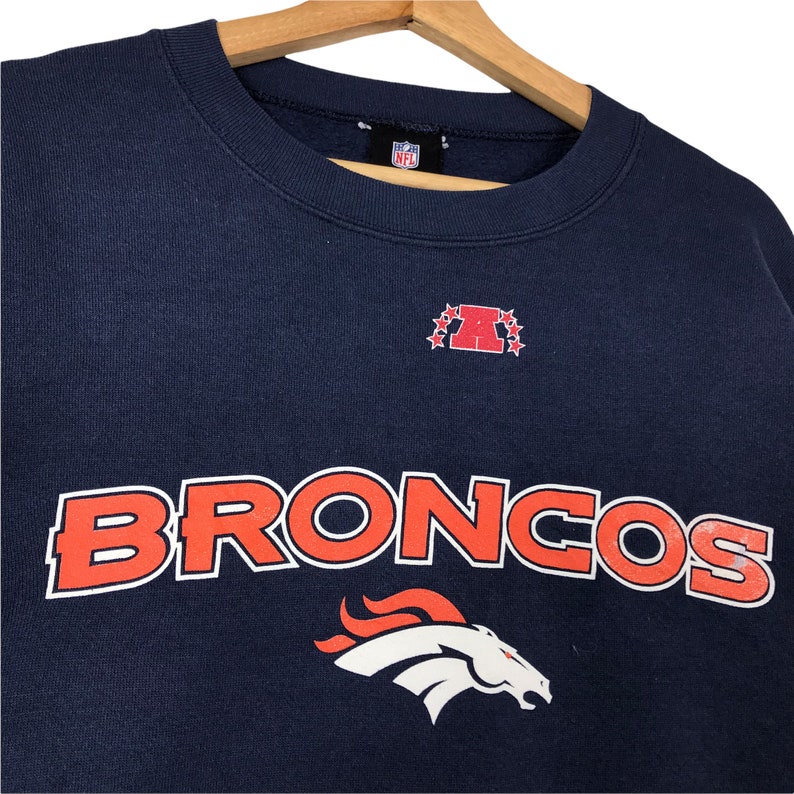 Vintage NFL Denver Broncos Crew Neck Sweatshirt Unisex Clothing - Image 2