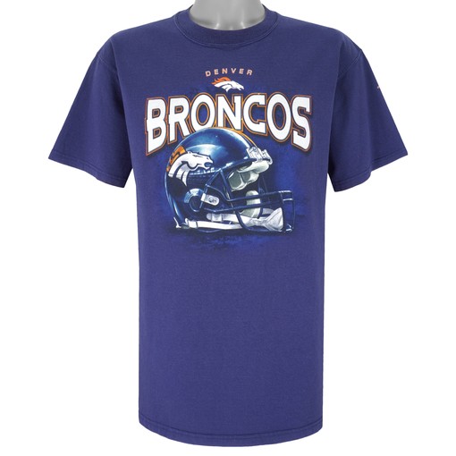 Vintage NFL Denver Broncos Helmet Big Logo T-Shirt