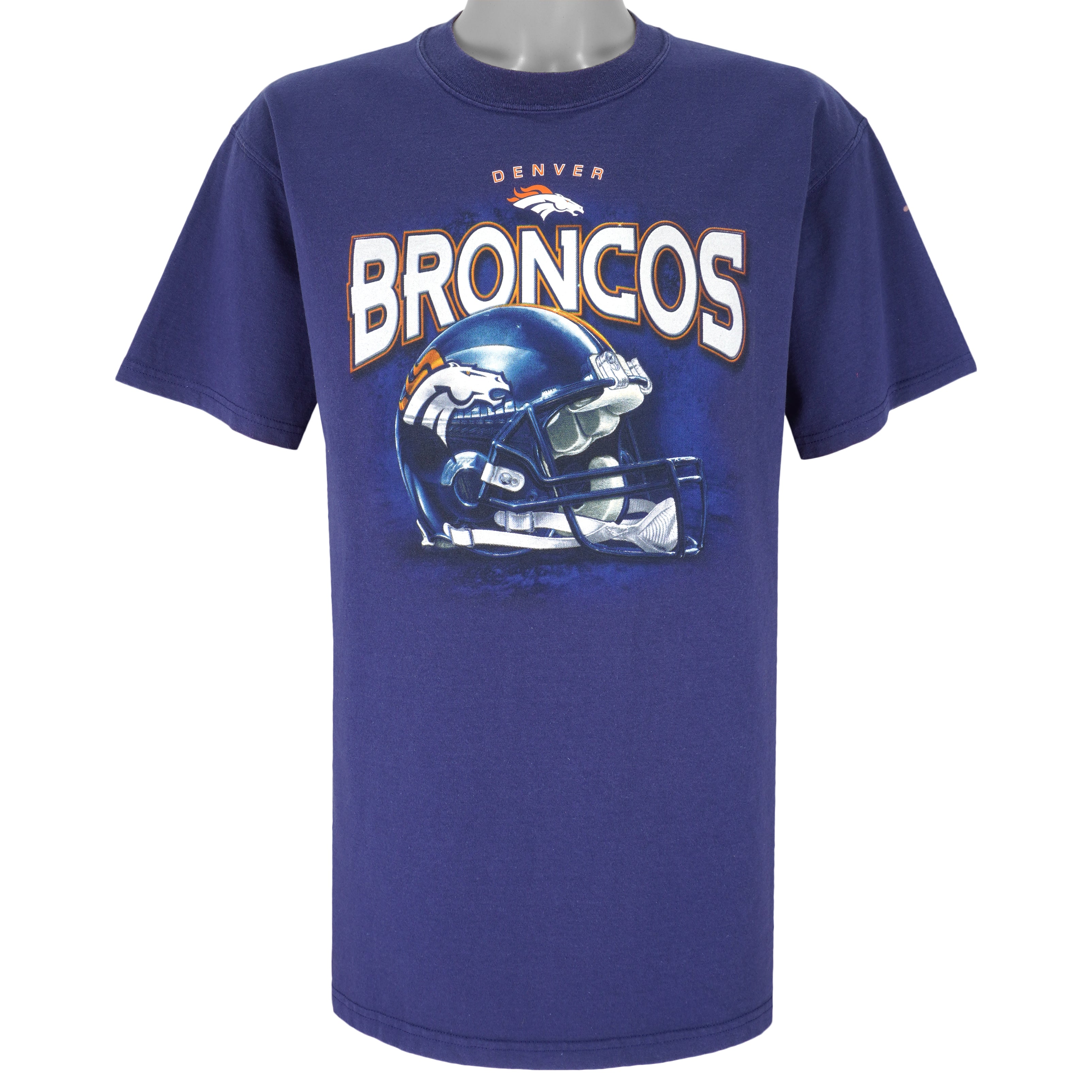 Vintage NFL Denver Broncos Helmet Big Logo T-Shirt