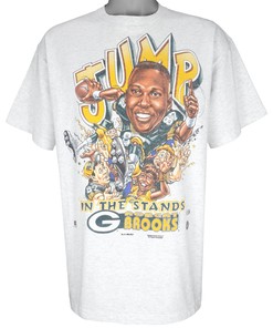Vintage NFL Green Bay Packers Robert Brooks Caricature T-Shirt