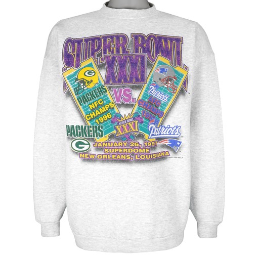 Vintage NFL Green Bay Packers Vs Patriots Tickets Sweatshirt