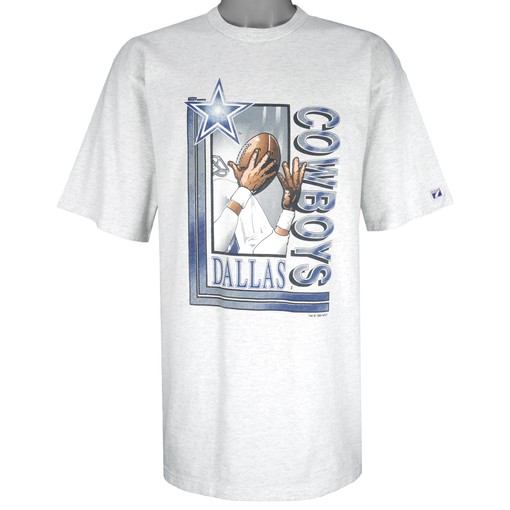 Vintage NFL Grey Dallas Cowboys Big Logo T-Shirt