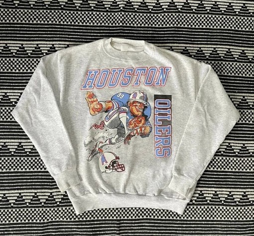 Vintage NFL Houston Oilers Cartoon Sweatshirt - Houston Oilers and Tennessee Titans Unisex Shirt Sweatshirt