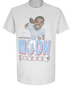 Vintage NFL Houston Oilers Warren Moon Caricature T-Shirt