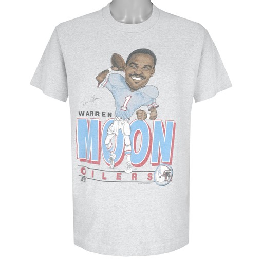 Vintage NFL Houston Oilers Warren Moon Caricature T-Shirt