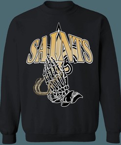 Vintage NFL New Orleans Saints Pray Hoodie Sweatshirt for American Football Lovers