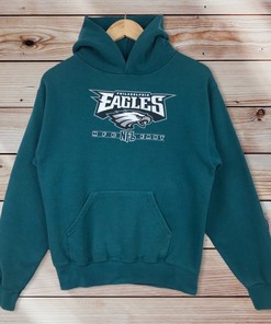 Vintage NFL Philadelphia Eagles Pullover Hoodie - Classic Design for NFL Fans