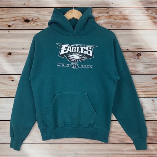 Vintage NFL Philadelphia Eagles Pullover Hoodie - Classic Design for NFL Fans