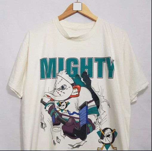 Vintage NHL Anaheim Mighty Ducks Logo Sweatshirt - Retro Tee for Hockey Fans - Image 2