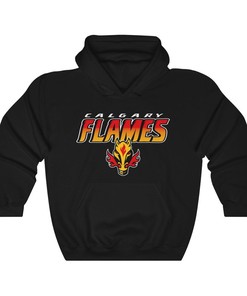 Vintage NHL Calgary Flames Heavyweight Pullover Hoodie Sweatshirt - Must-have for Fans